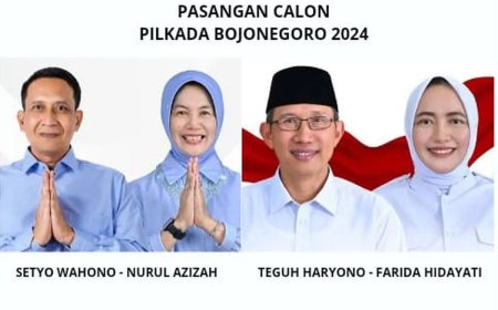 Pasangan Setyo Wahono-Nurul Azizah Unggul dengan 89,15 Persen Suara pada Quick Count Pilkada Bojonegoro
