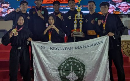 UKM Pencak Silat Divisi Pagar Nusa Universitas Bojonegoro Sabet Juara Umum 3 Kejurda Jawa Timur 2025