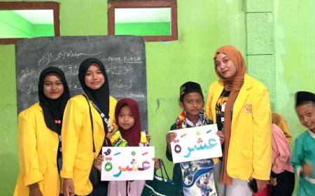 Tingkatkan Kreativitas, UKM P2J Unigoro Ajak Anak-Anak Berkreasi dengan Kaligrafi Beras Warna