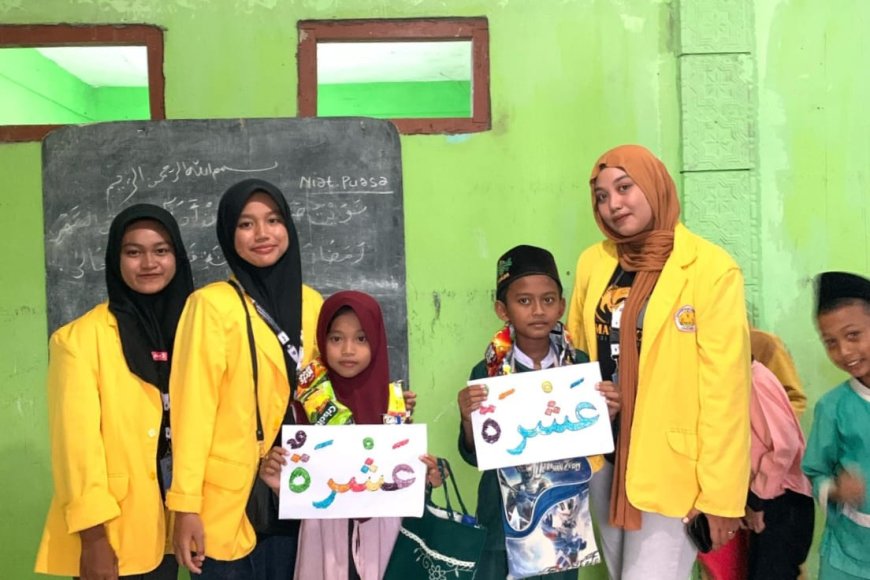 Tingkatkan Kreativitas, UKM P2J Unigoro Ajak Anak-Anak Berkreasi dengan Kaligrafi Beras Warna