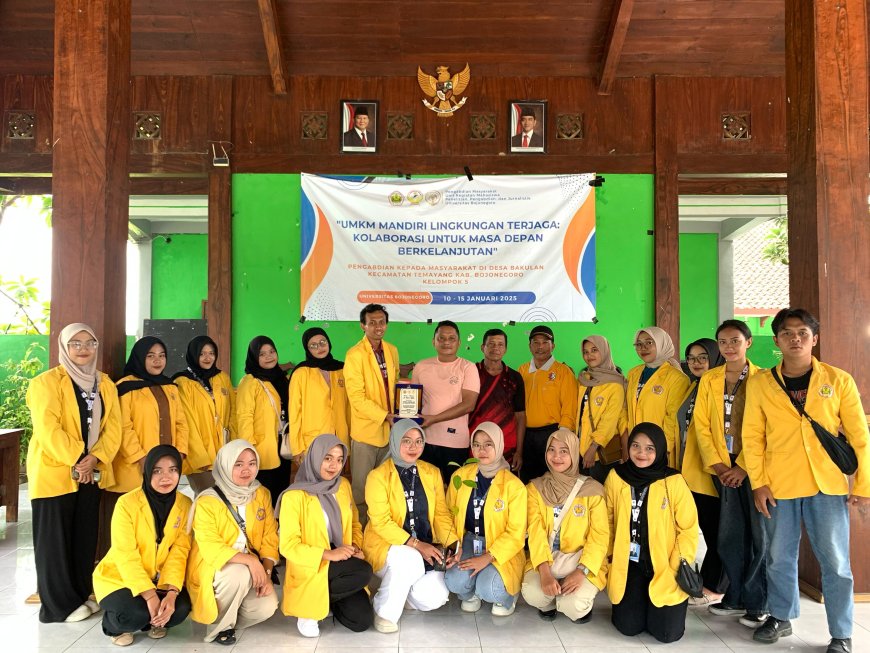 Resmi Ditutup, Pengmas UKM P2J Unigoro di Desa Bakulan Diakhiri dengan Penyerahan Plakat
