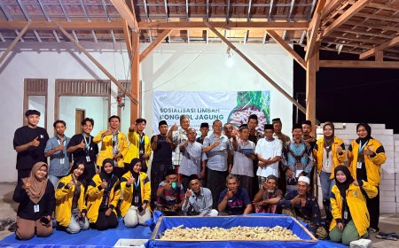 Mahasiswa KKN-TK Unigoro Kenalkan Inovasi Pemanfaatan Bonggol Jagung untuk Budidaya Jamur di Desa Kawengan
