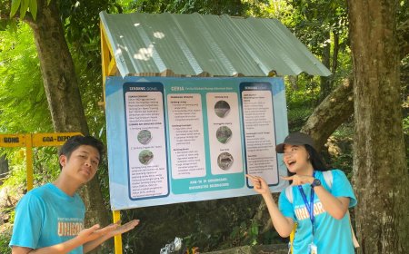 Mahasiswa KKN-TK Unigoro Awali Revitalisasi Sendang Gong dengan Papan Edukasi dan Petunjuk Arah