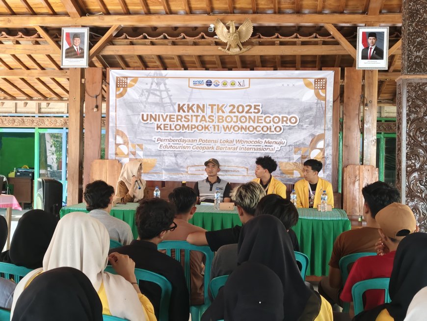 Mahasiswa KKN-TK Unigoro Gelar Sosialisasi Karantina dan Replanting Pohon untuk Rehabilitasi Lahan Tercemar Minyak di Desa Wonocolo