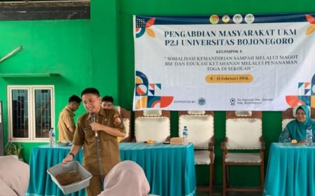 Gandeng DLH, UKM P2J Unigoro Edukasi Warga Ngunut Kelola Sampah Organik Lewat Maggot BSF