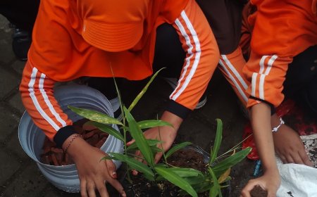 Ajak Siswa Menanam, Kelompok 6 PESMA P2J Unigoro Edukasi TOGA di SDN Ngunut 1