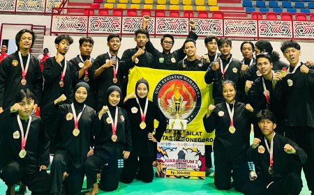 KEMENANGAN GEMILANG UKM PENCAK SILAT UNIVERSITAS BOJONEGORO MEMBAWA PULANG 16 MEDALI DI LIGA PELAJAR COMPETITION 2026