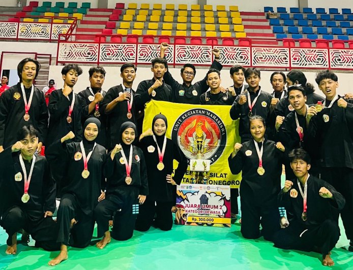 KEMENANGAN GEMILANG UKM PENCAK SILAT UNIVERSITAS BOJONEGORO MEMBAWA PULANG 16 MEDALI DI LIGA PELAJAR COMPETITION 2026