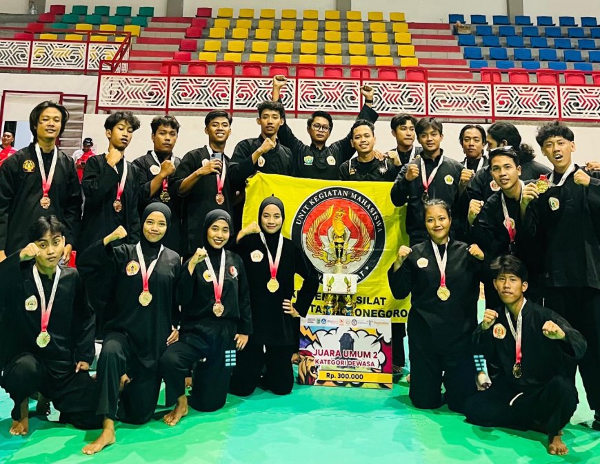 KEMENANGAN GEMILANG UKM PENCAK SILAT UNIVERSITAS BOJONEGORO MEMBAWA PULANG 16 MEDALI DI LIGA PELAJAR COMPETITION 2026