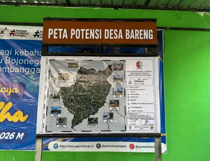 Dorong Pembangunan Berbasis Data, KKNTK 14 UNIGORO Luncurkan Peta Potensi Desa Bareng