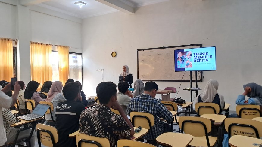 Tingkatkan Keterampilan Menulis, UKM P2J Unigoro Gelar Pelatihan Penulisan Berita